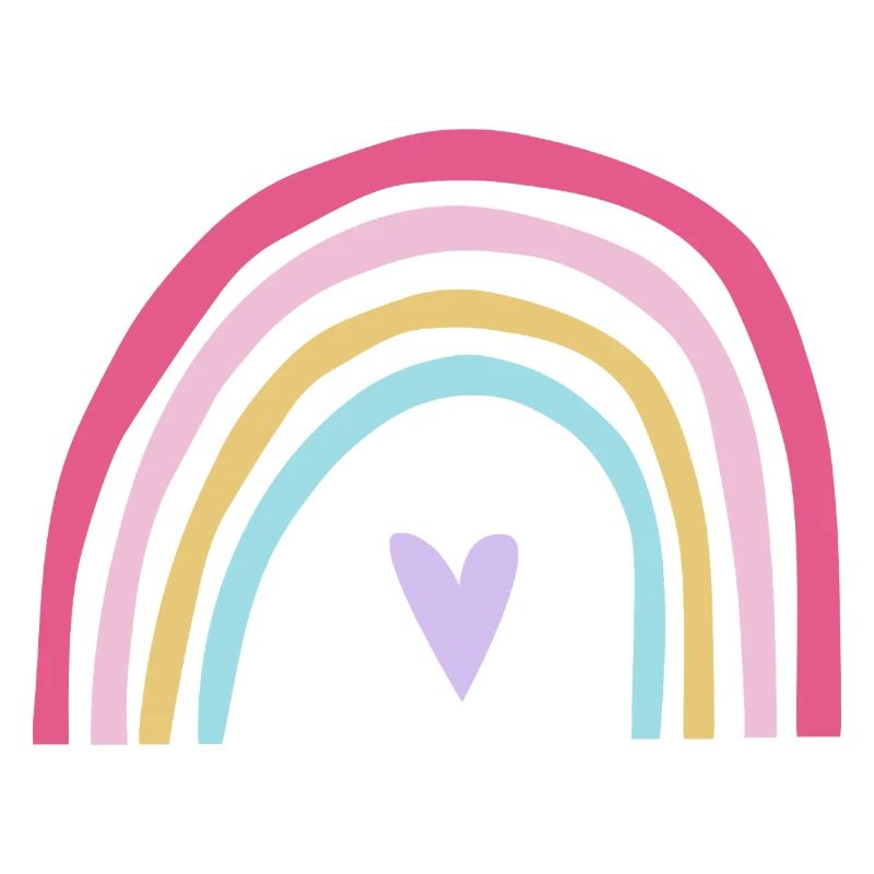 Rose pastel arc-en-ciel violet