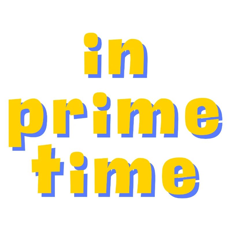 In Prime Time Retro 3D Typografie
