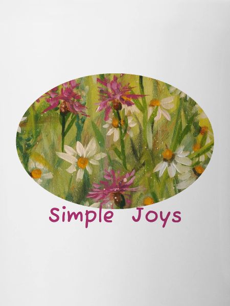 Simple Joys - Wildflower Daisy Meadow Ellipse