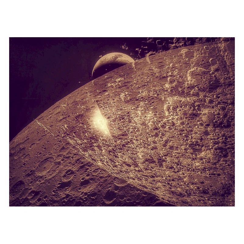 Paysage du cratère lunaire Sépia