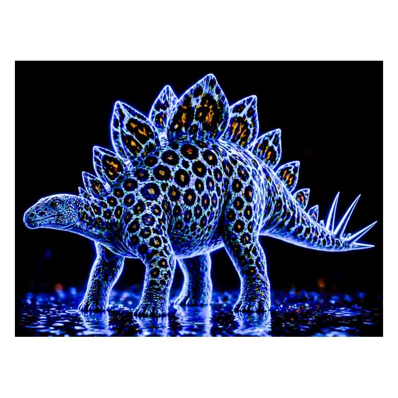Neon Stegosaurus-Lichtshow