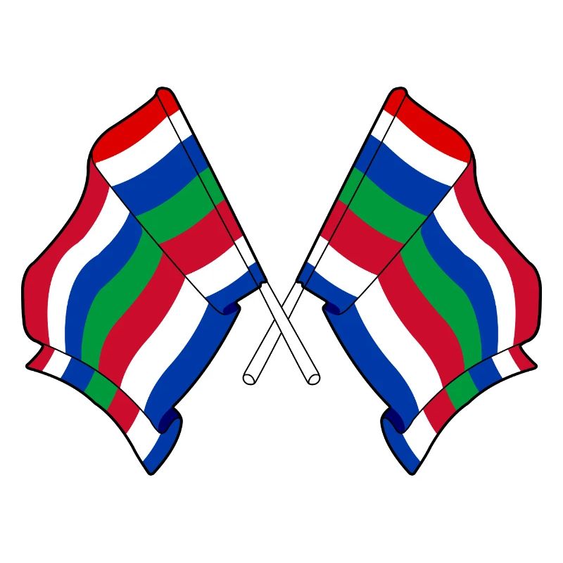 Crossed Schier Flags – Island Pride