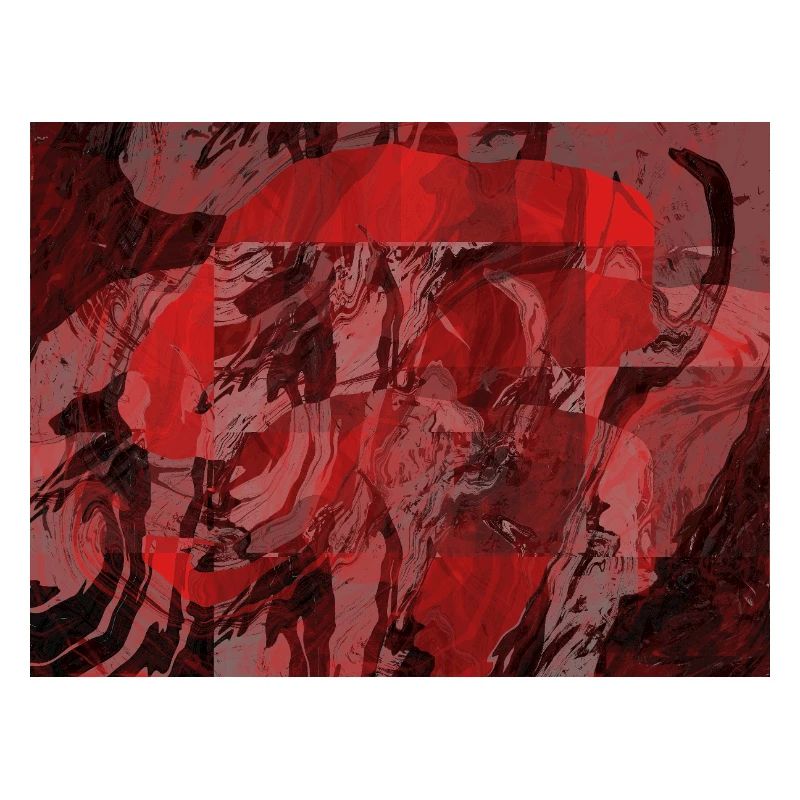 Red Marble Square Overlay