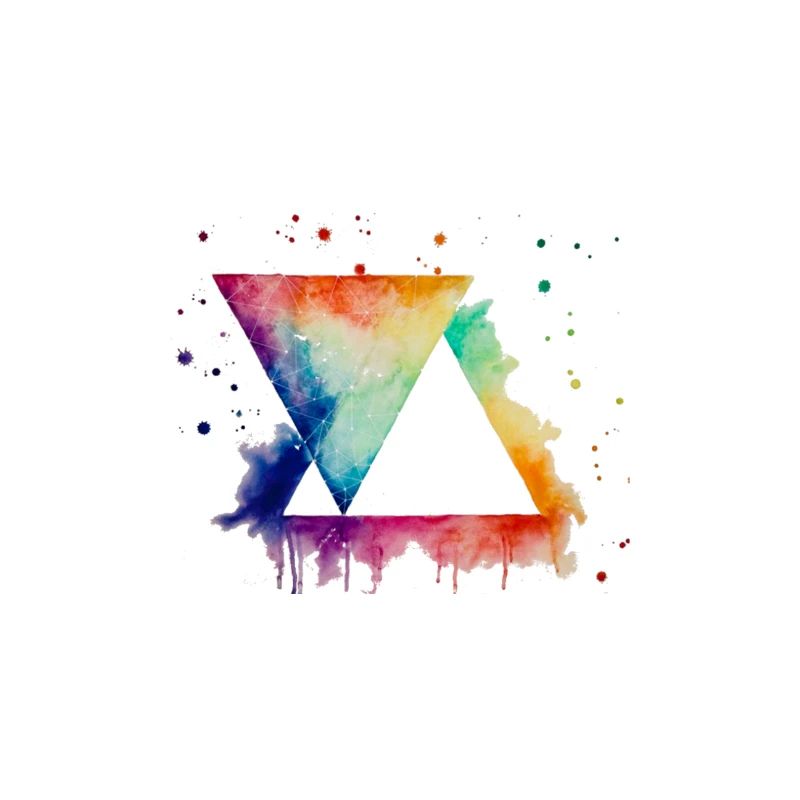Triangles in bright colors