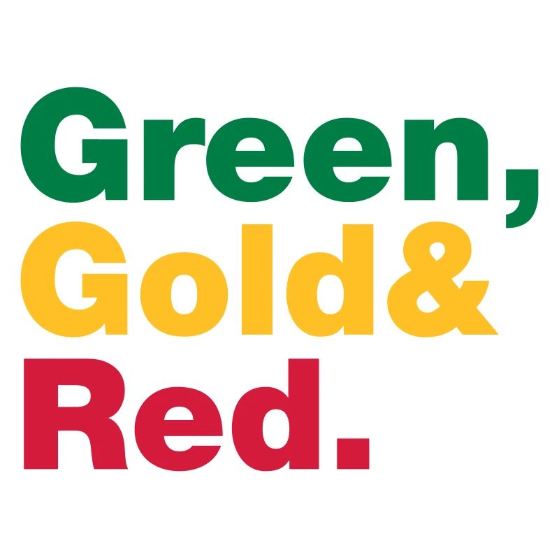 Vert, or et rouge.