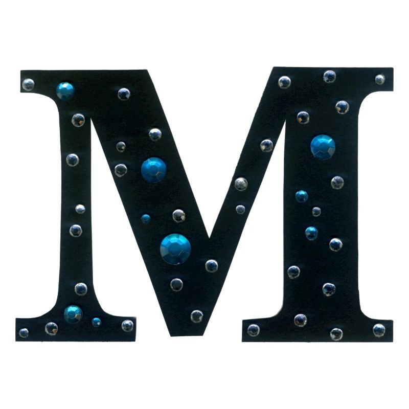 M-Monogramm mit Galaxie-Motiv