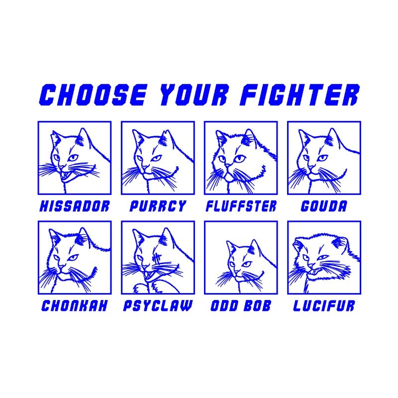 Wählen Sie Ihren Fighter - Mono Blue