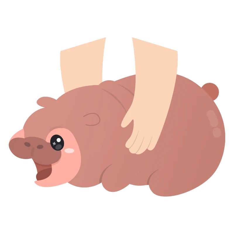 Hippopotame pygmée en colère