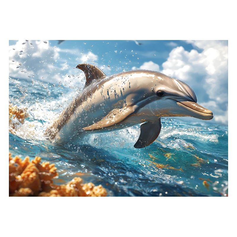 Springender Delfin Tümmler Meeressäuger