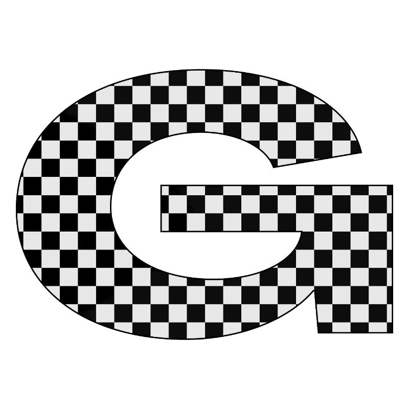 Letter G Checkerboard pattern