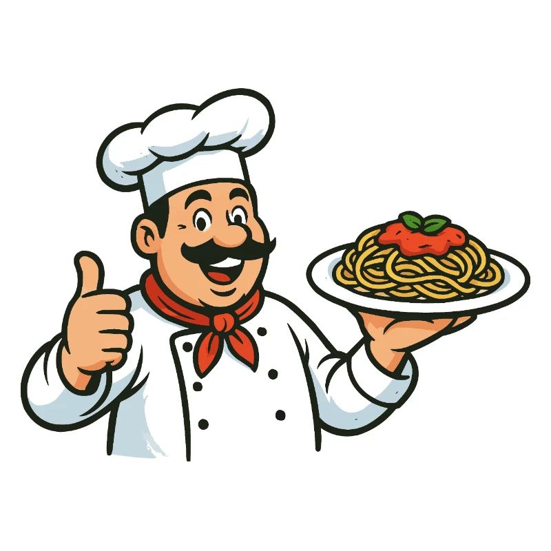 Cooking Pasta Illustration