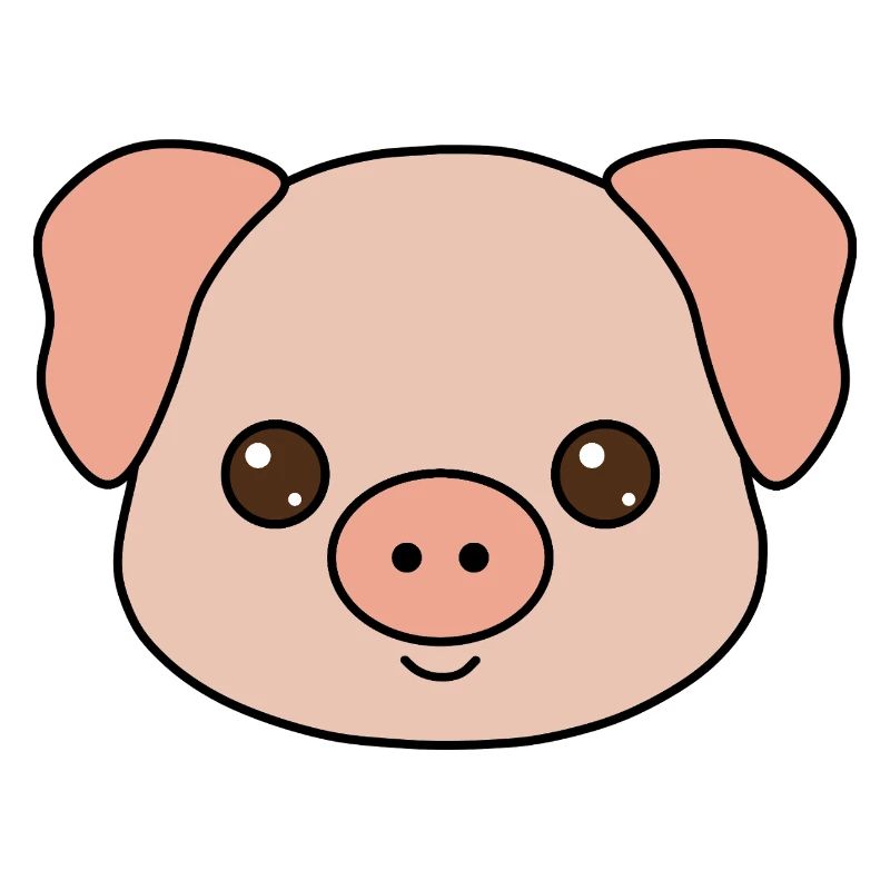 Illustration de visage de porcelet mignon