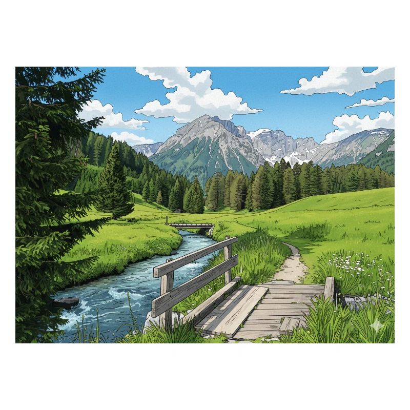 Alpine River Trail Panorama