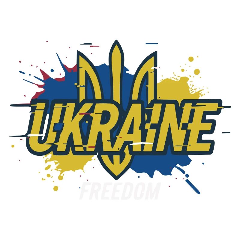 Ukraine Freedom Trident Splash Tee