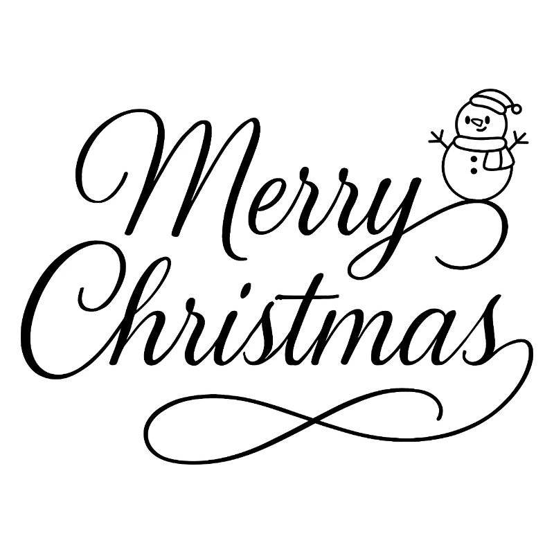 Lettrage courbé de Joyeux Noël avec neige