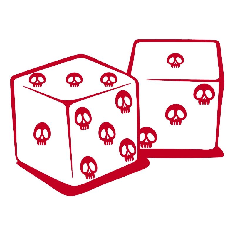 Playing with dice (red)