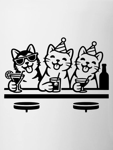 Party Cats Hangover Bar Drinking