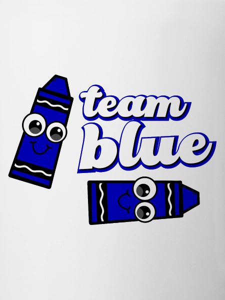 Funny Crayon Blue Team