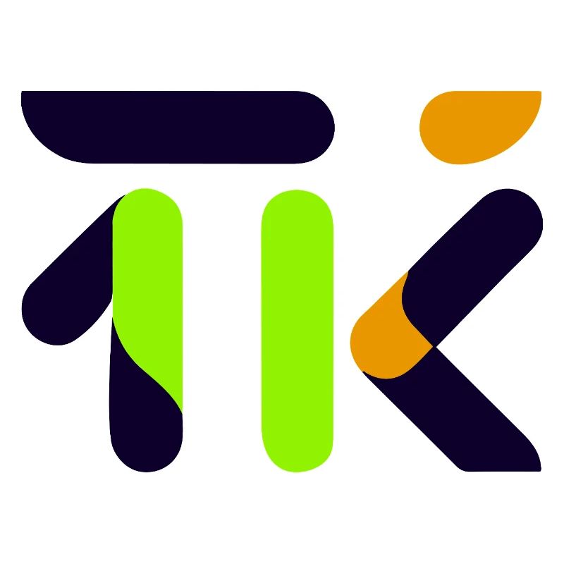 Neon Lime Abstract Glyph