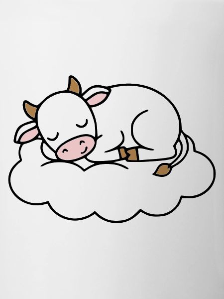 Sleeping Cow Cloud Dream Baby