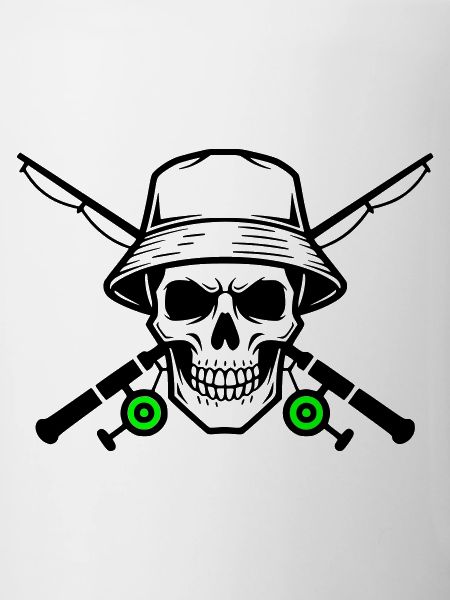 Angler Skull Crossed Rods