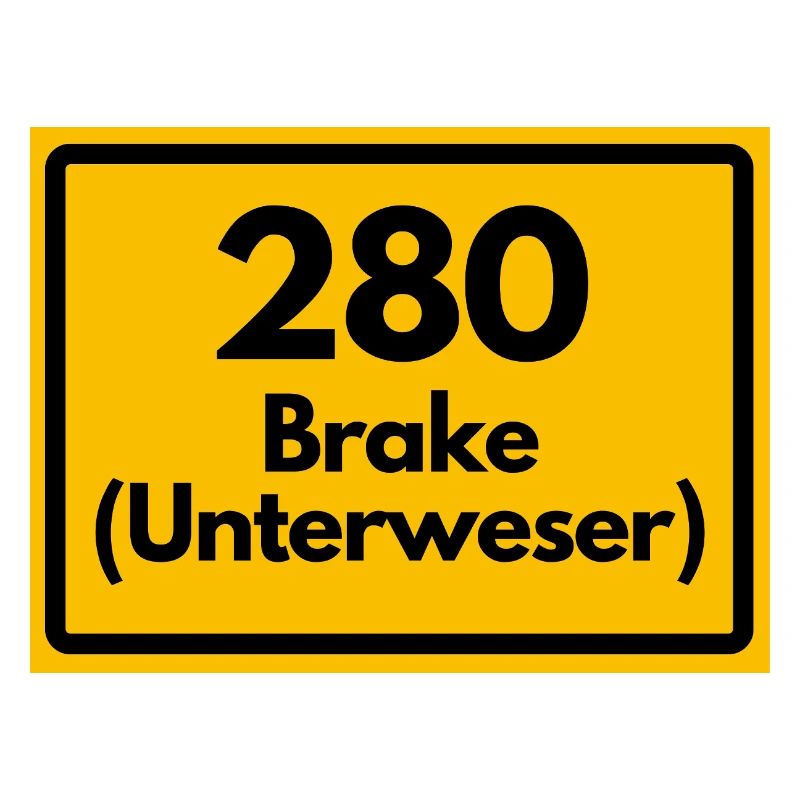 ANCIEN CODE POSTAL RÉTRO 2880 BRAKE UNTERWESER !