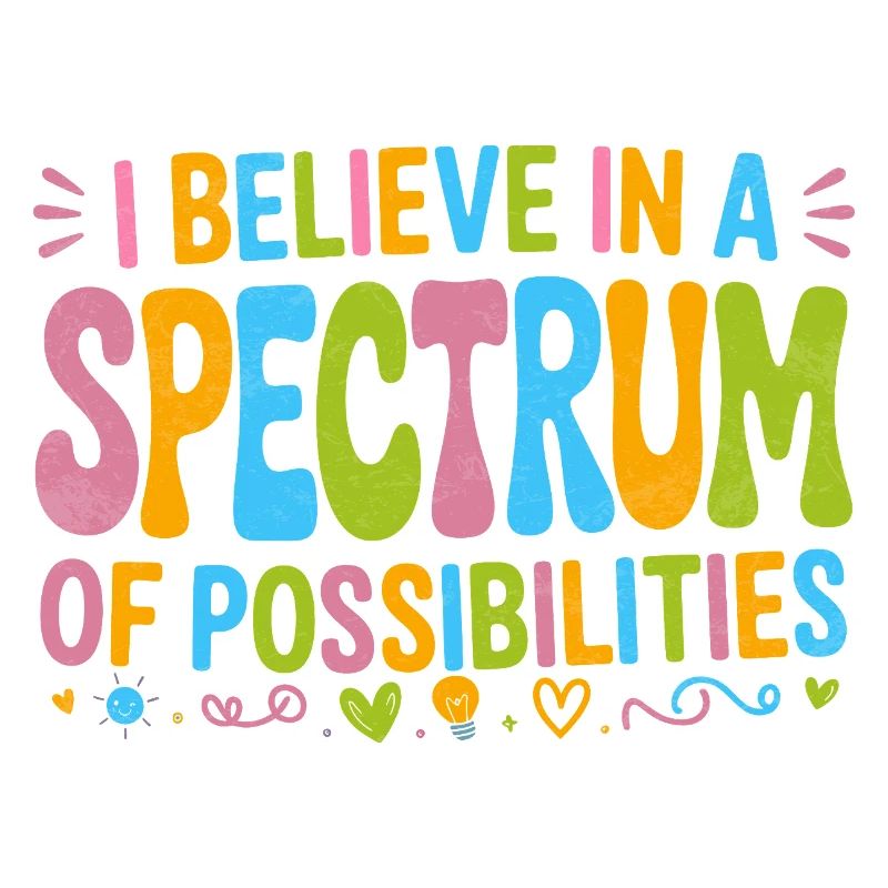 Autism Awareness Support rainbow
