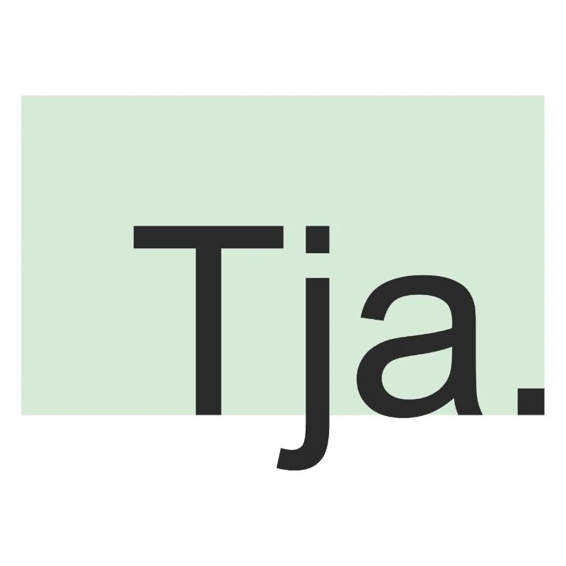 Tja Typografie in Mint