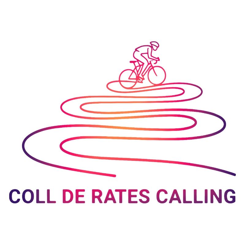 Coll de Rates Calling Cyclist Line Art