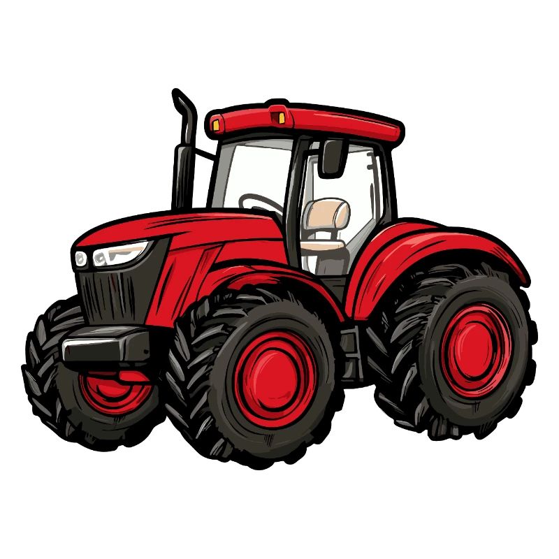 Red Tractor Cartoon