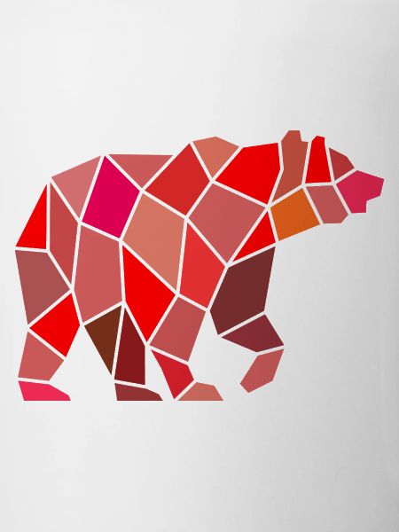 Geometric Bear in Mosaic