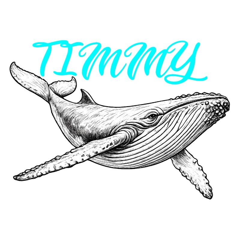 Neon Whale Sketch