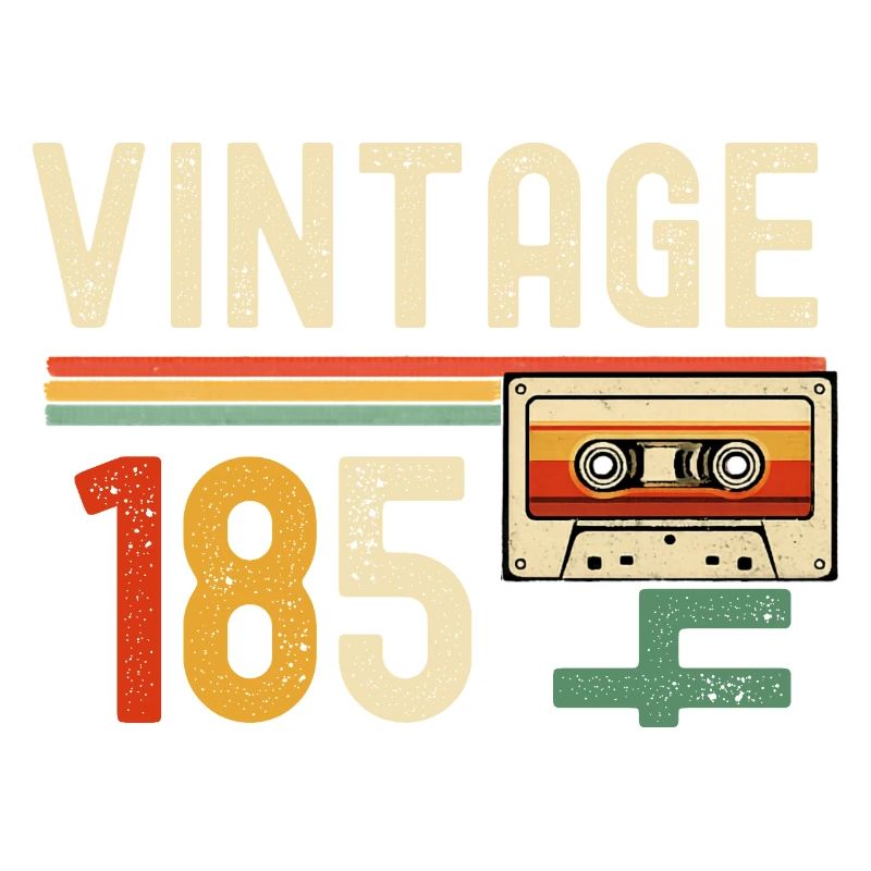 Vintage 85 Cassette Neon Stripes