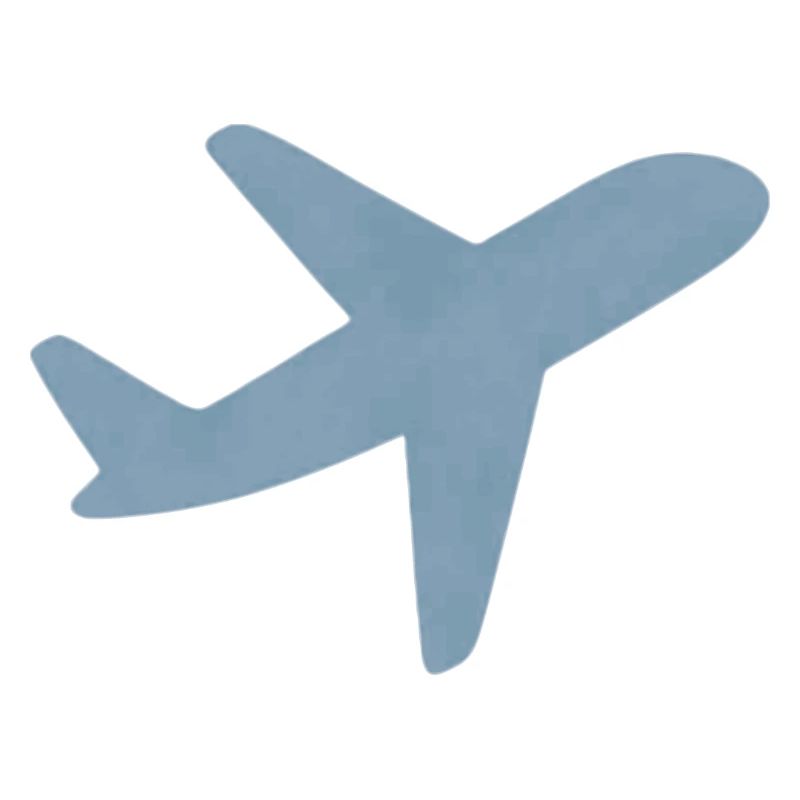 Blaues minimalistisches Flugzeug