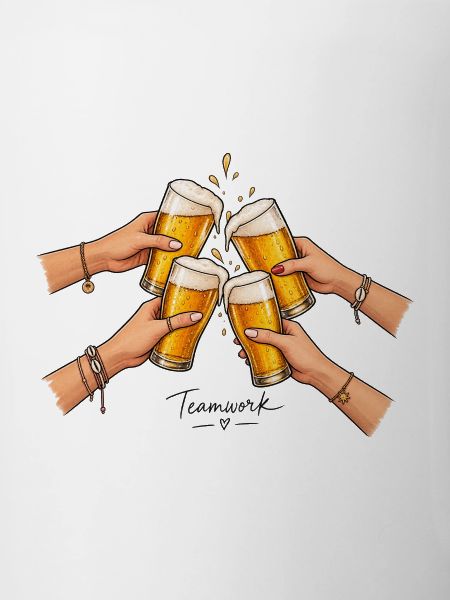 Teamwork - man trinkt nicht allein