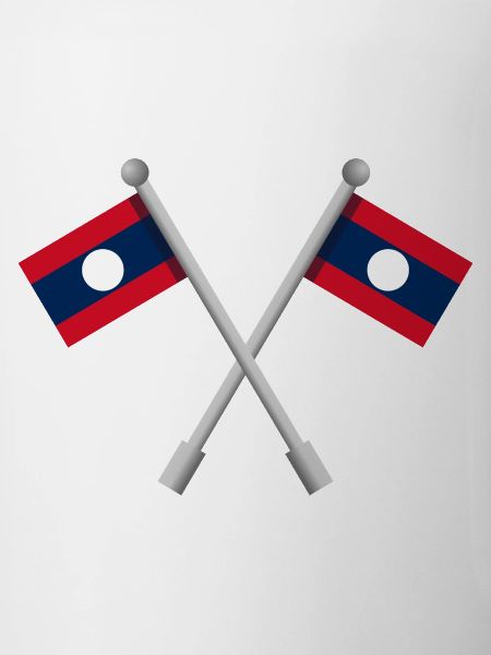 Laotische Flagge