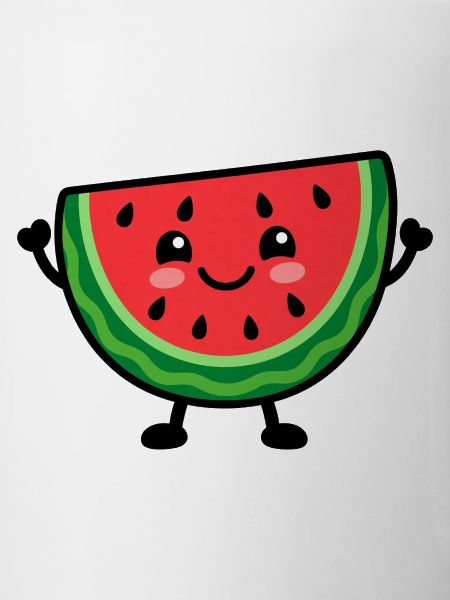 Lächelnde Wassermelonenscheibe Cheer