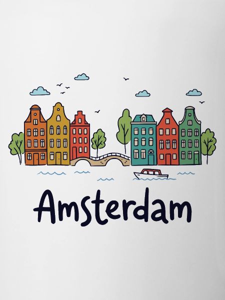 Amsterdamer Stadtbild-Doodles