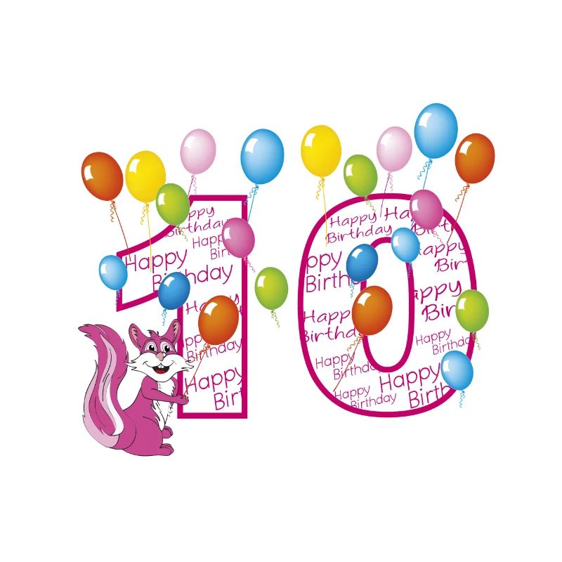 10. Geburtstag 10 Jahre Eichhörnchen