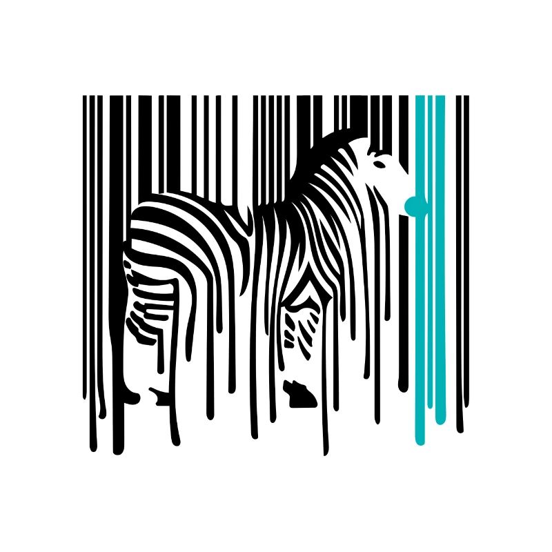 DRIPPY ZEBRA Code à barres Graffiti Street Art