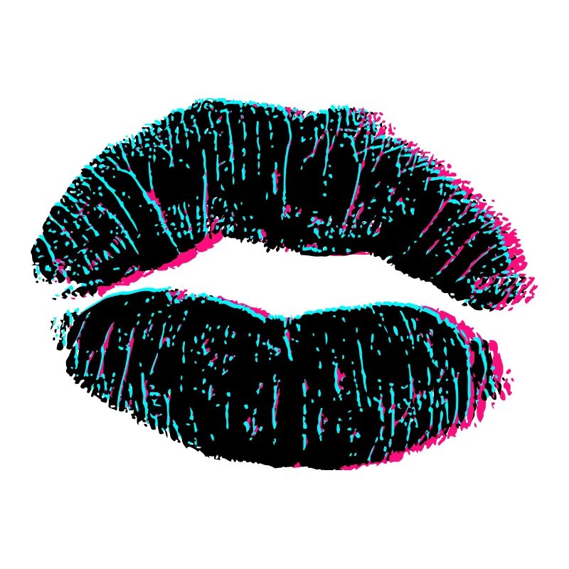 Lippen 3D Kuss