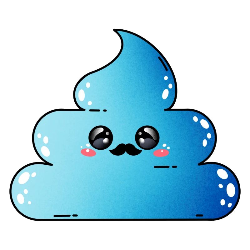 Caca bleu - pile de caca bleu