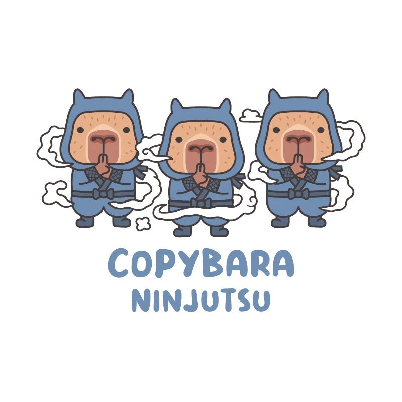 Mignon Capybaras Ninjas Copybara Ninjutsu