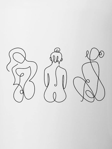 Women's Line Art Black