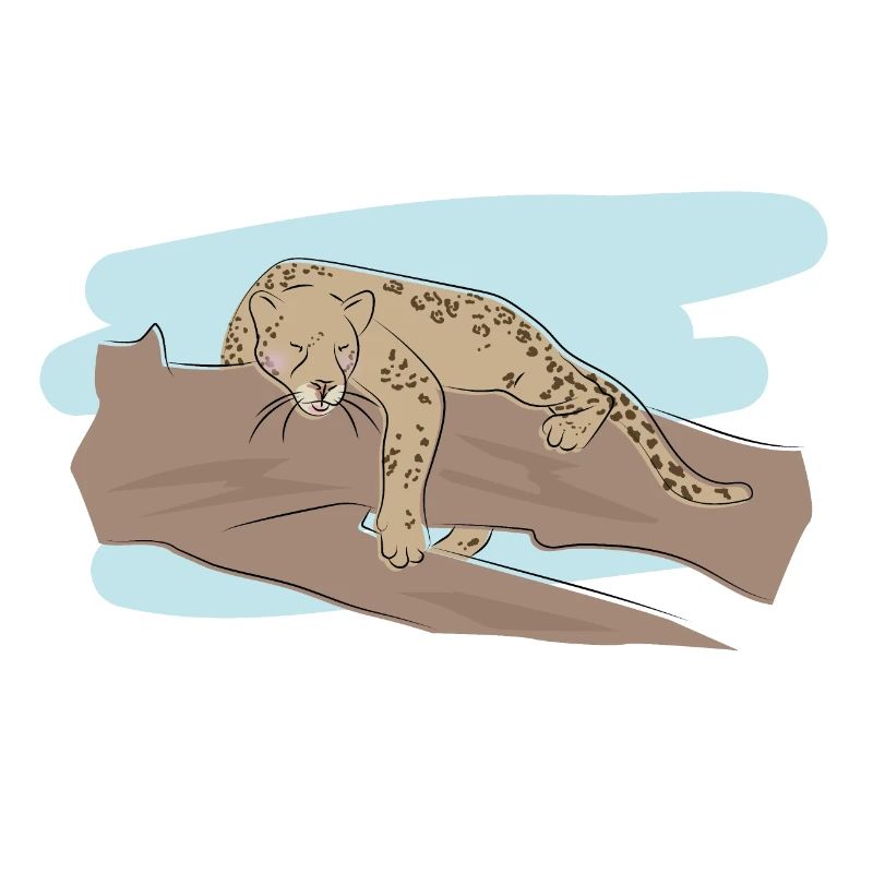 Illustriertes Design mit Jaguar