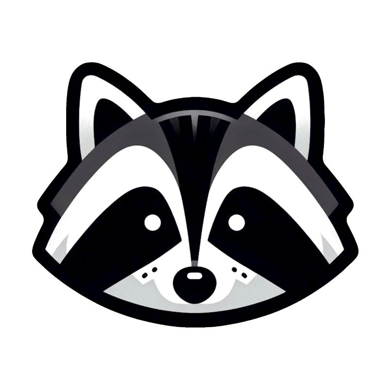 Einfaches Waschbär-Design