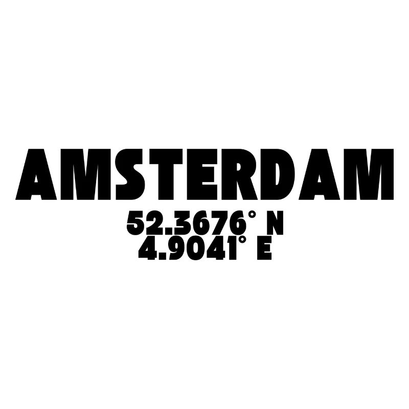 Amsterdam - Design avec coordonnées