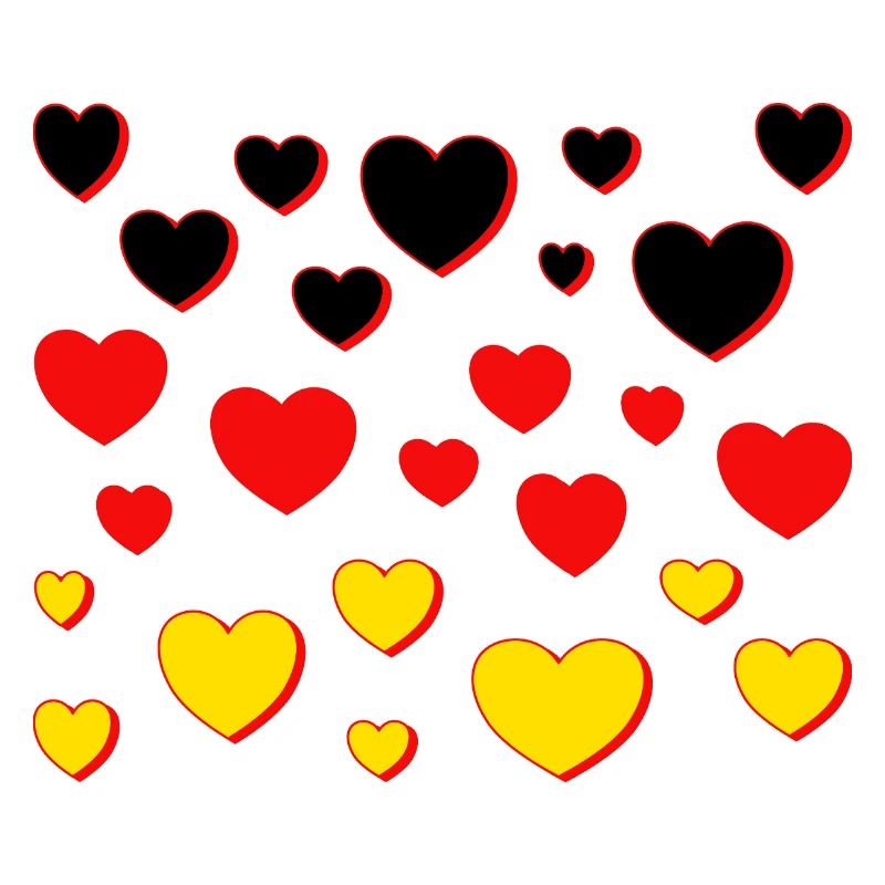 Germany Flag Hearts