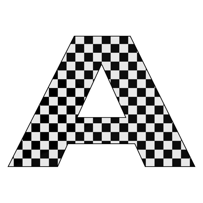 Checkerboard Pattern A in Black and White
