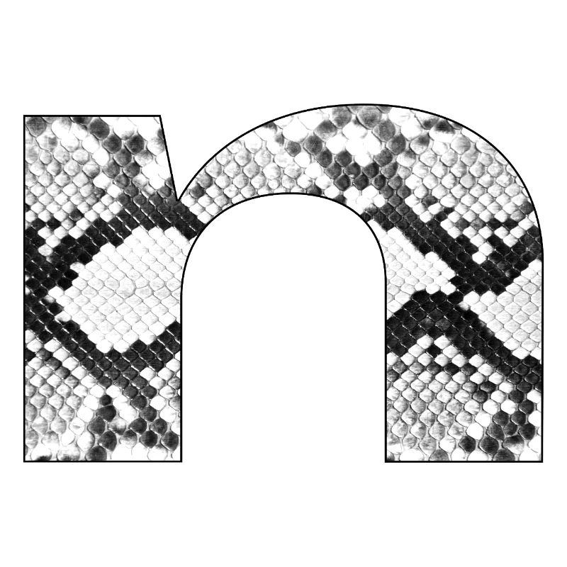 Snake pattern letter n